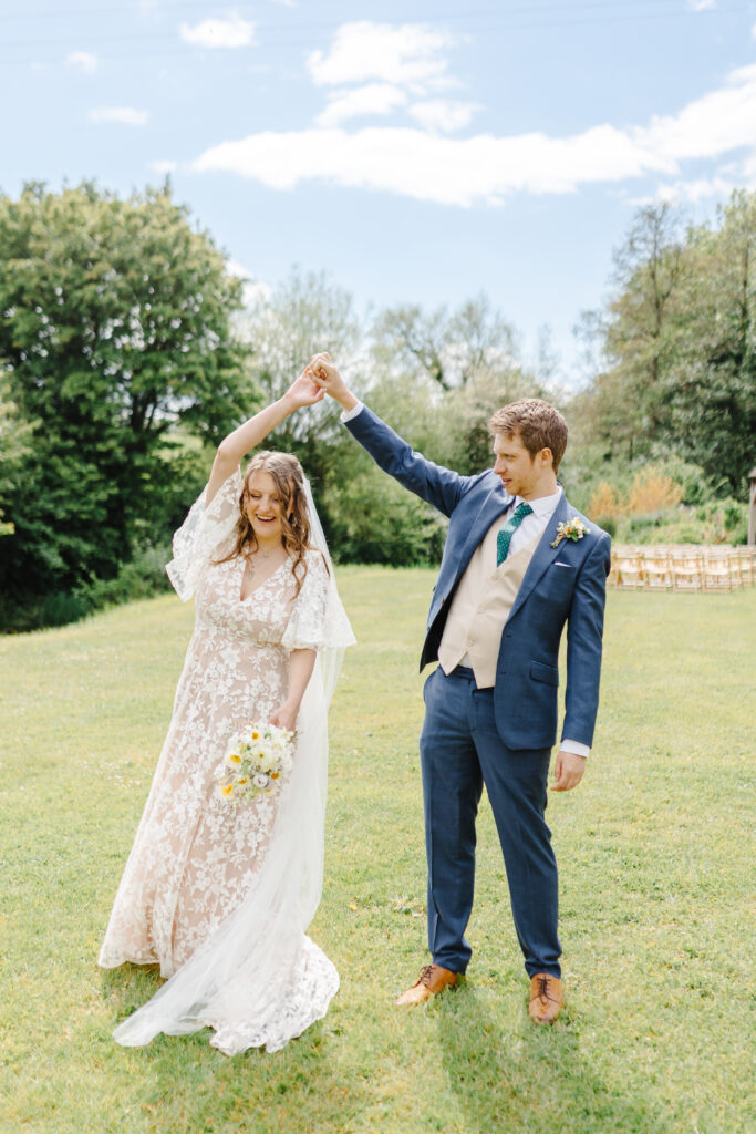 Hannah and Ben's couple portraits at Priston Mill near Bath