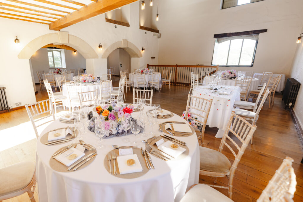Wedding Breakfast at The Watermill at Priston Mill near Bath