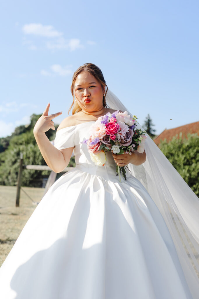 Beautiful filipino Bride at Priston Mill near Bath